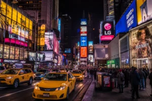 New York city street life Times Square
